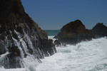 I missed the big wave splashing all over the place, but here's the aftermath.